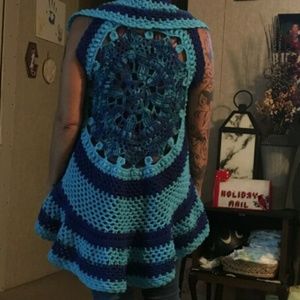 Mandala crochet vest